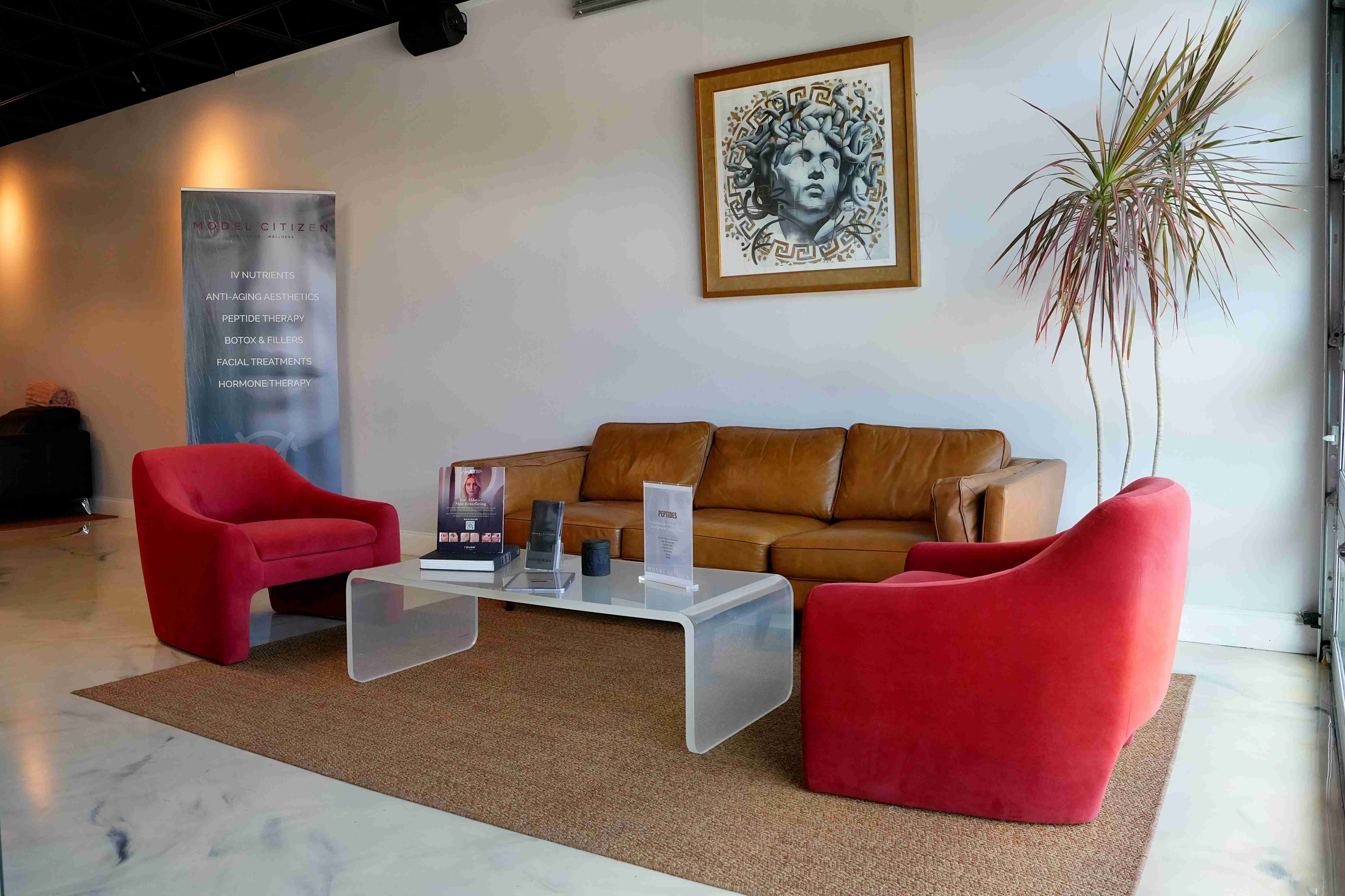 Model Citizen Medspa IV therapy wellness lounge interior Fort Lauderdale Florida